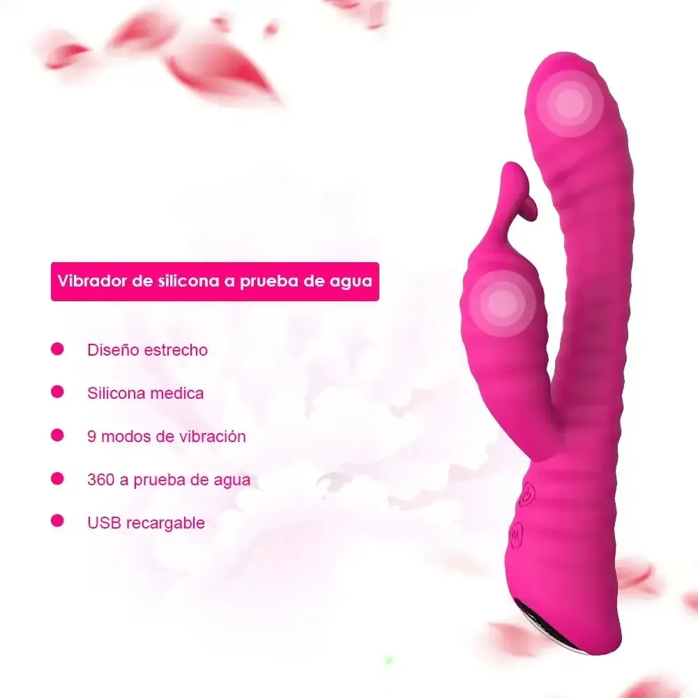 Vibrador Femenino Recargable Con Luz 2