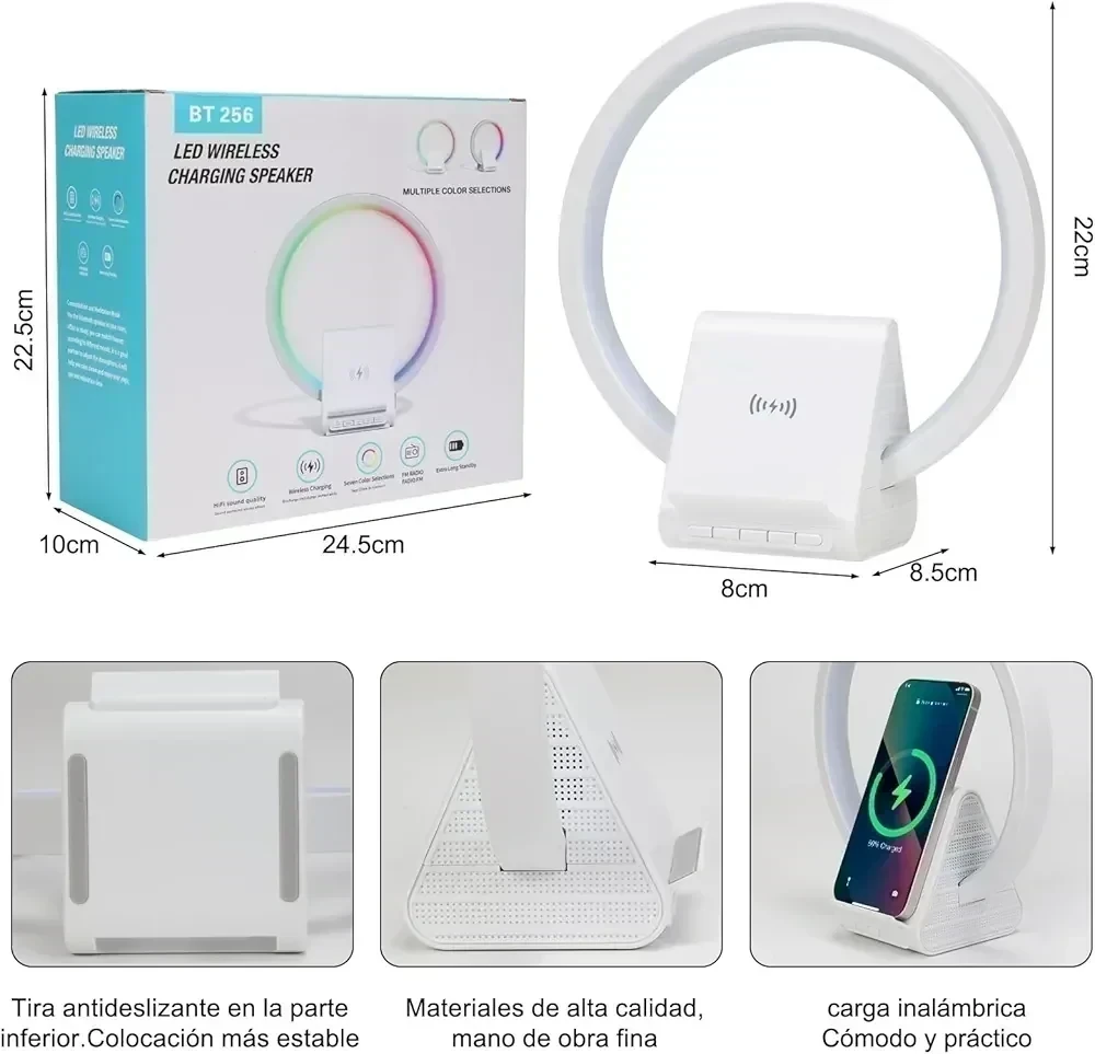 PARLANTE LAMPARA ARO LUZ LED  5