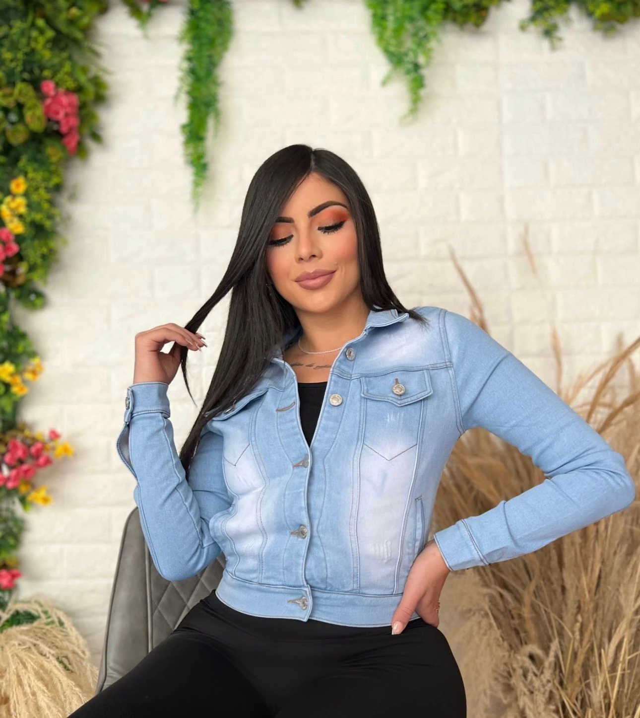Chaqueta Jean clásica licrada 2