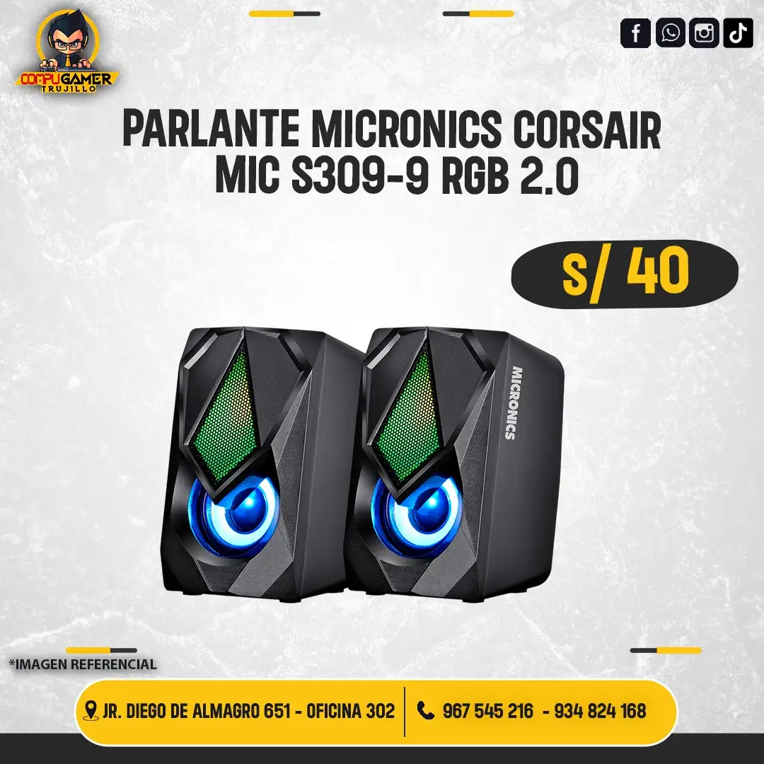 PARLANTE MICRONICS CORSAIR-MIC S309-9 BLACK