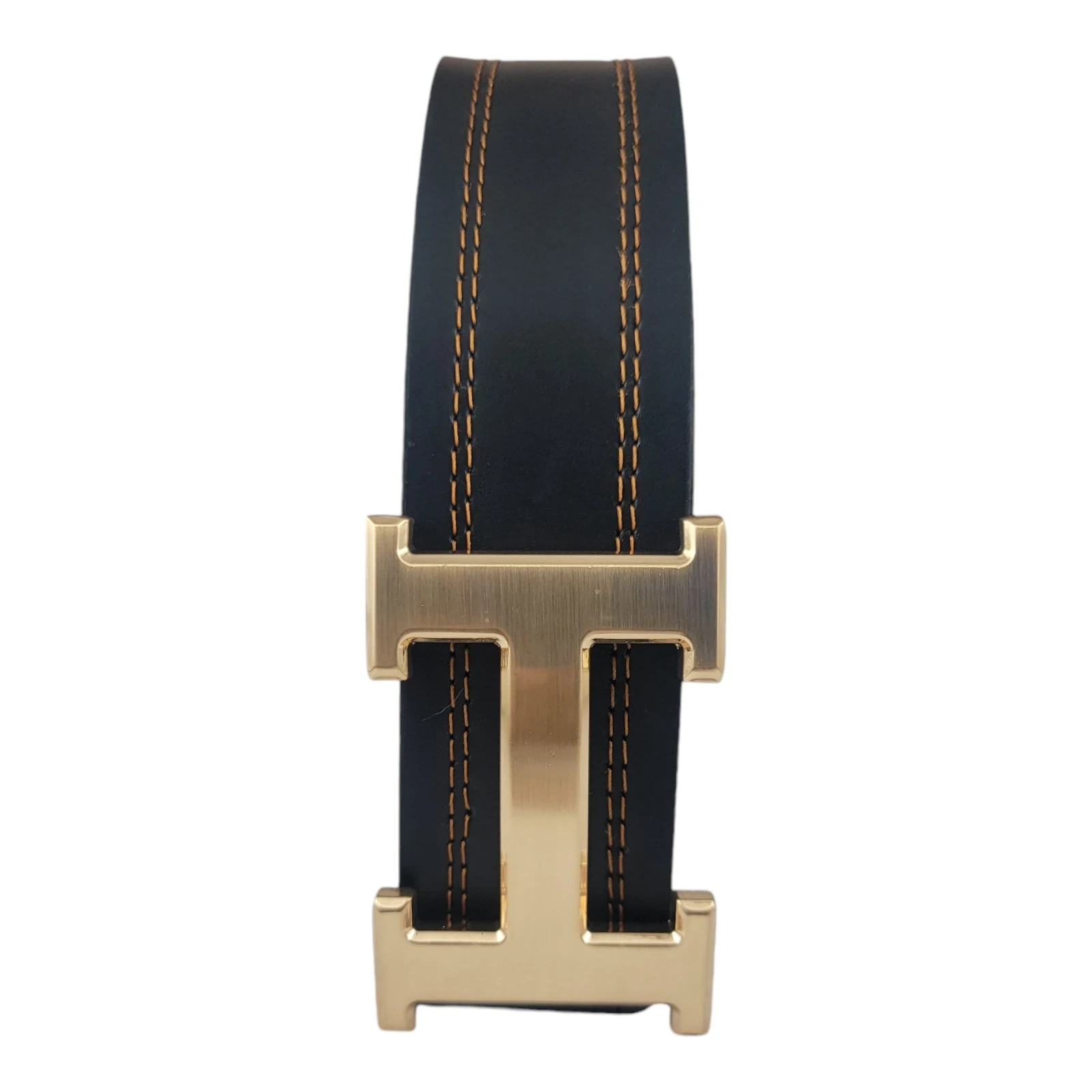 Hermes Detalle en costura dorada 