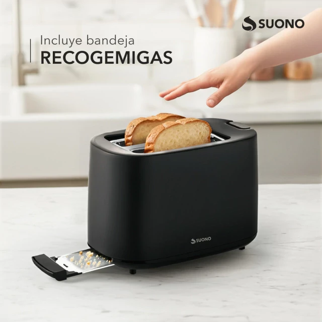 Tostadora Eléctrica SUENO 2 Rebanadas 7 Niveles 750W 3