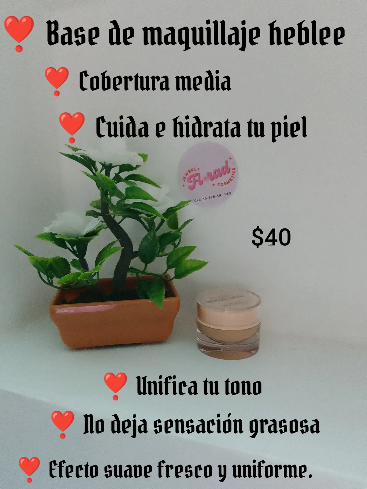 Maquillaje en crema heblee 