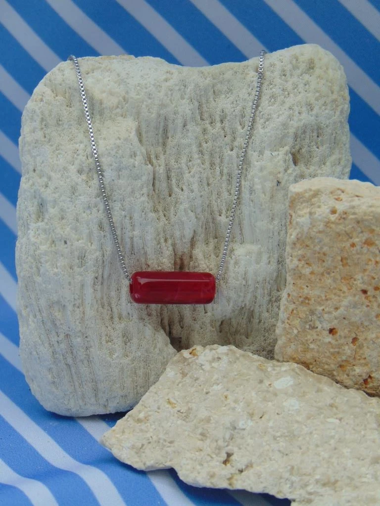CADENA + DIJE RODIO PLATE DIJE AGATA CORNALINA 2