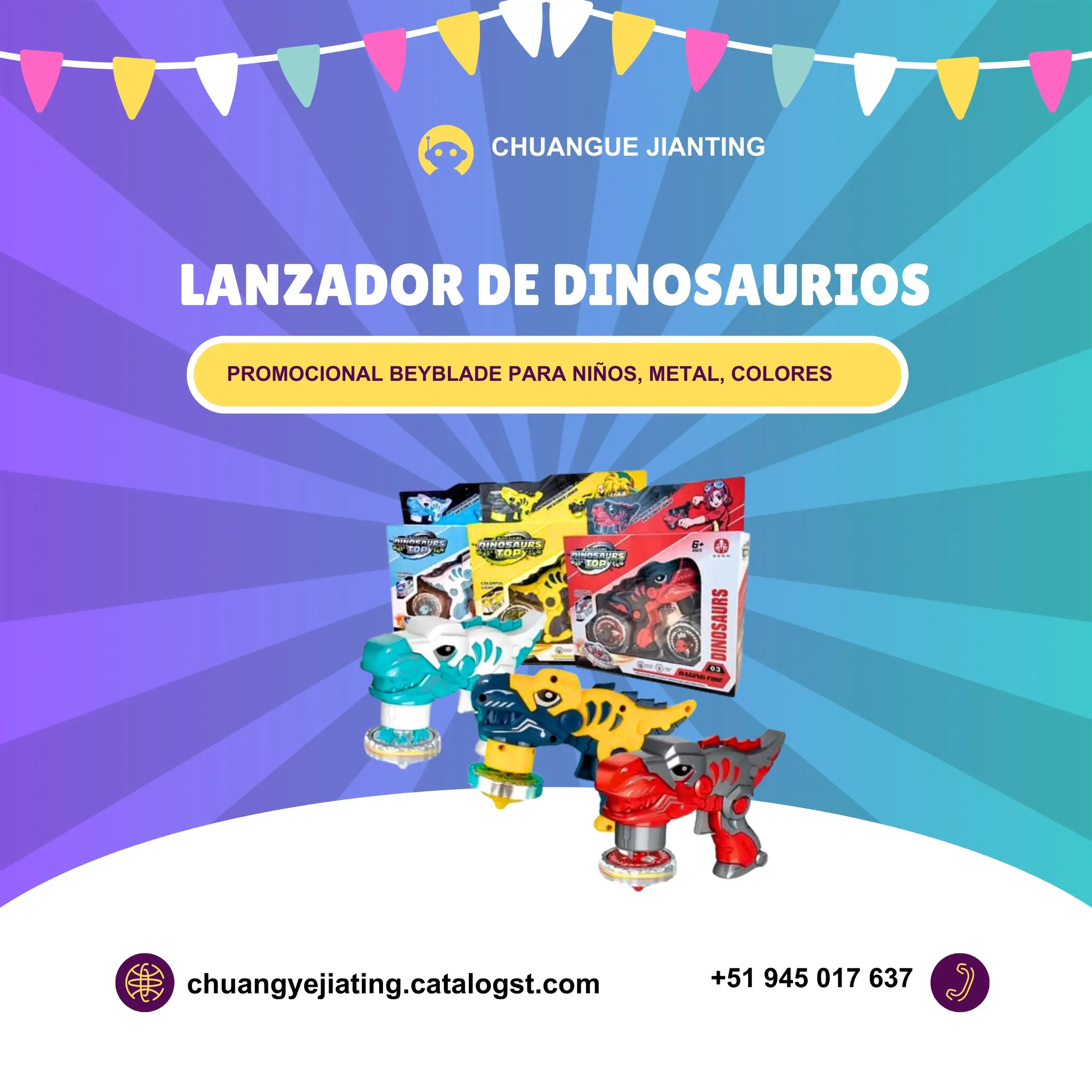 Lanzador de dinosaurios - Beyblade metal