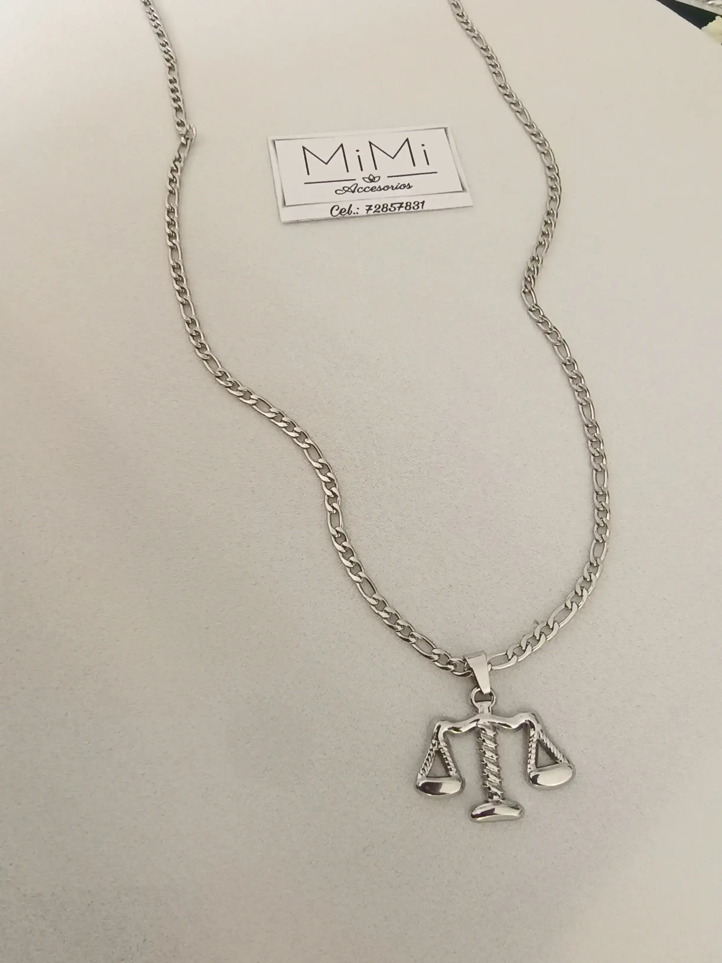 Cadena y dije de balanza para profesional en derecho, abogado en acero inoxidable 
