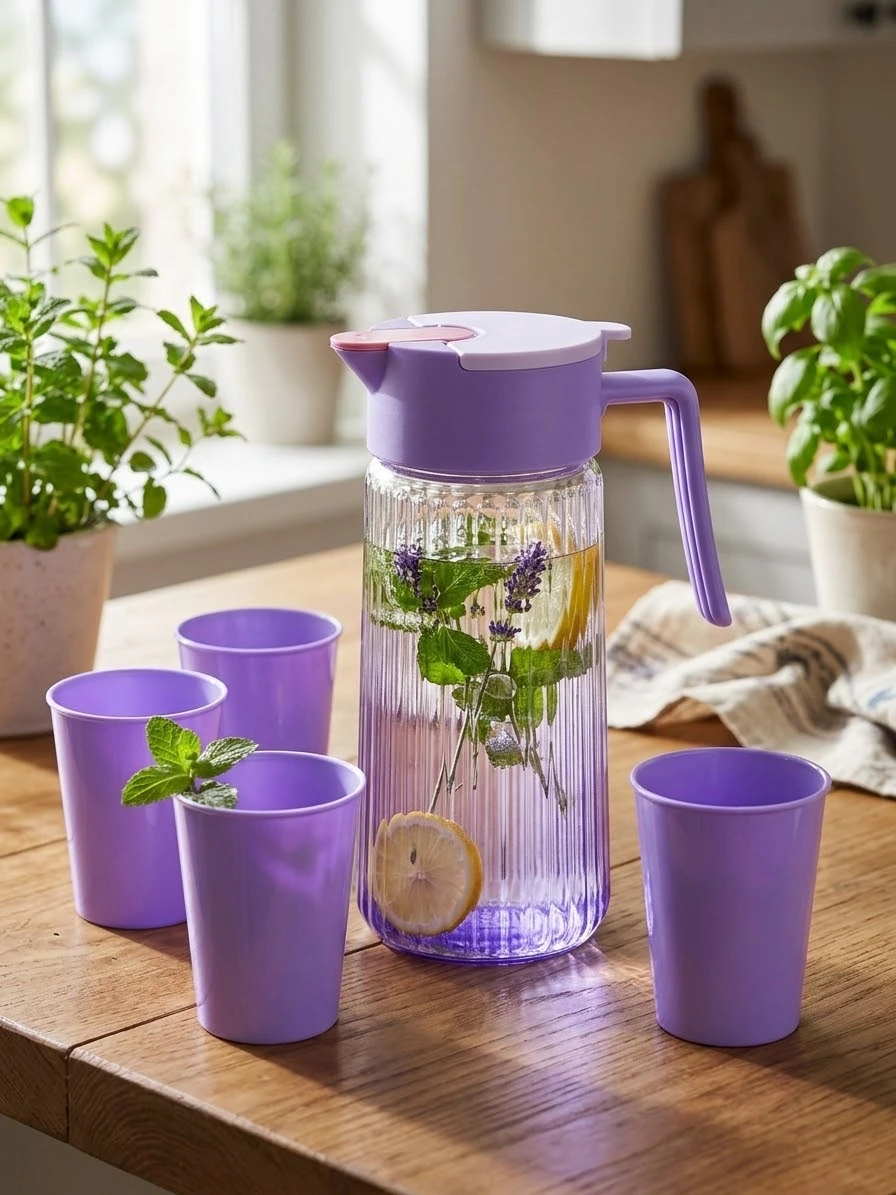 JARRA 1.5 L. CON 4 VASOS 