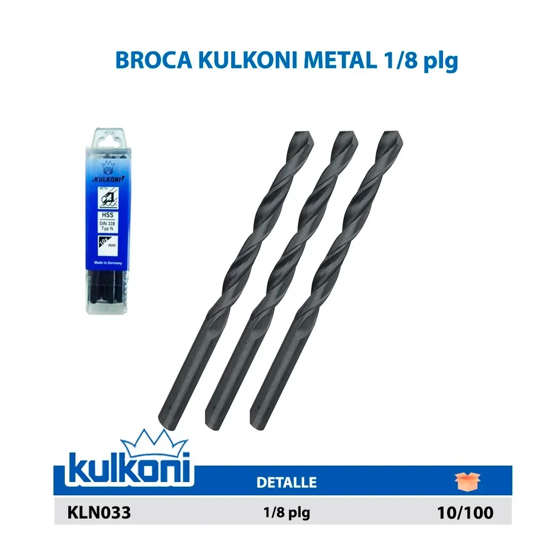 BROCA KULKONI METAL 1/8"