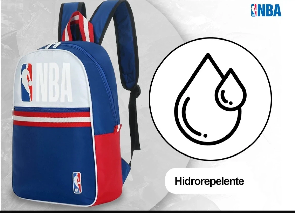 Mochila Urbana Nba Oficial Portanotebook Importada Blanco/azul Lis17o 2