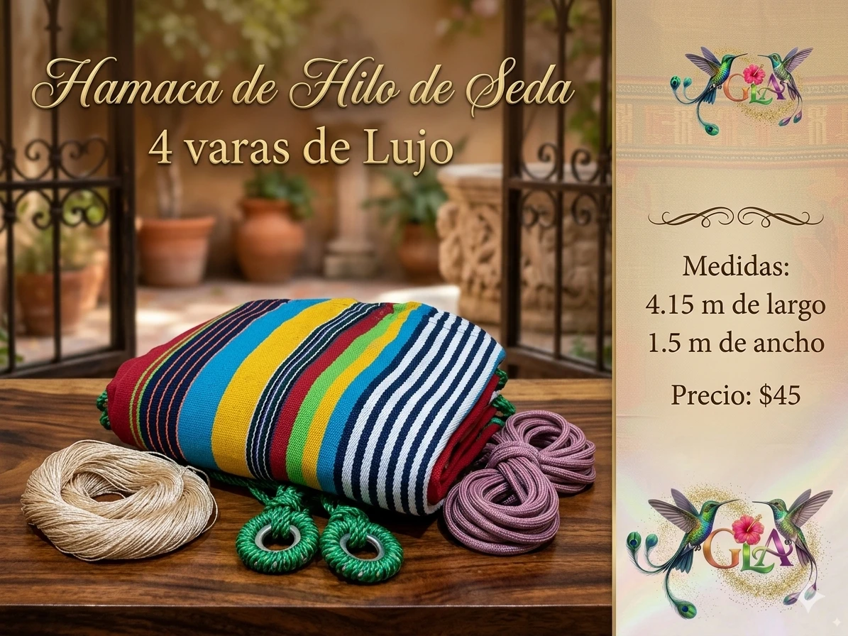 Hamaca de lona de hilo de sedalina 4 varas 