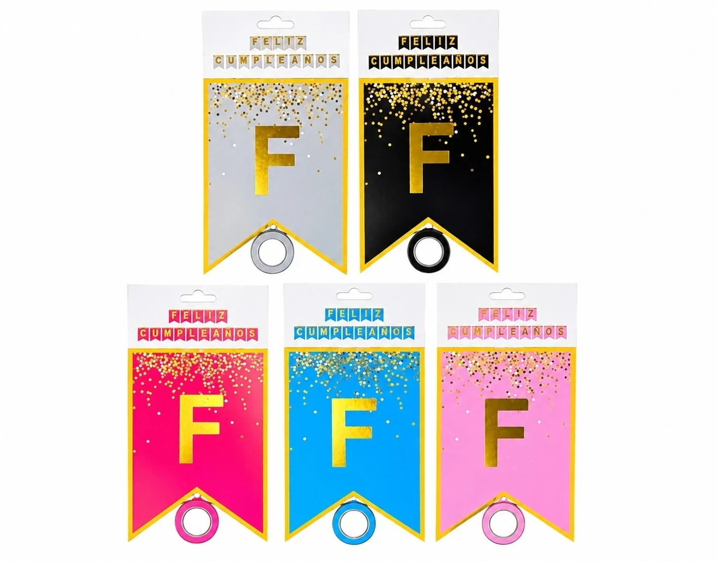 Banderin con gliters (x10 u)