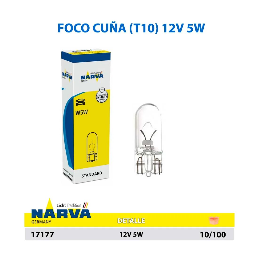  FOCO CUÑA (T10) 12V 5W