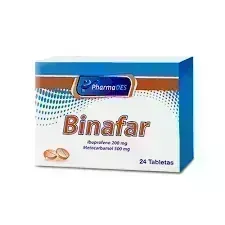 BINAFAR 500/200MG CJA X 24 TAB METOCARBAMOL/IBUPROFENO TRIDEX
