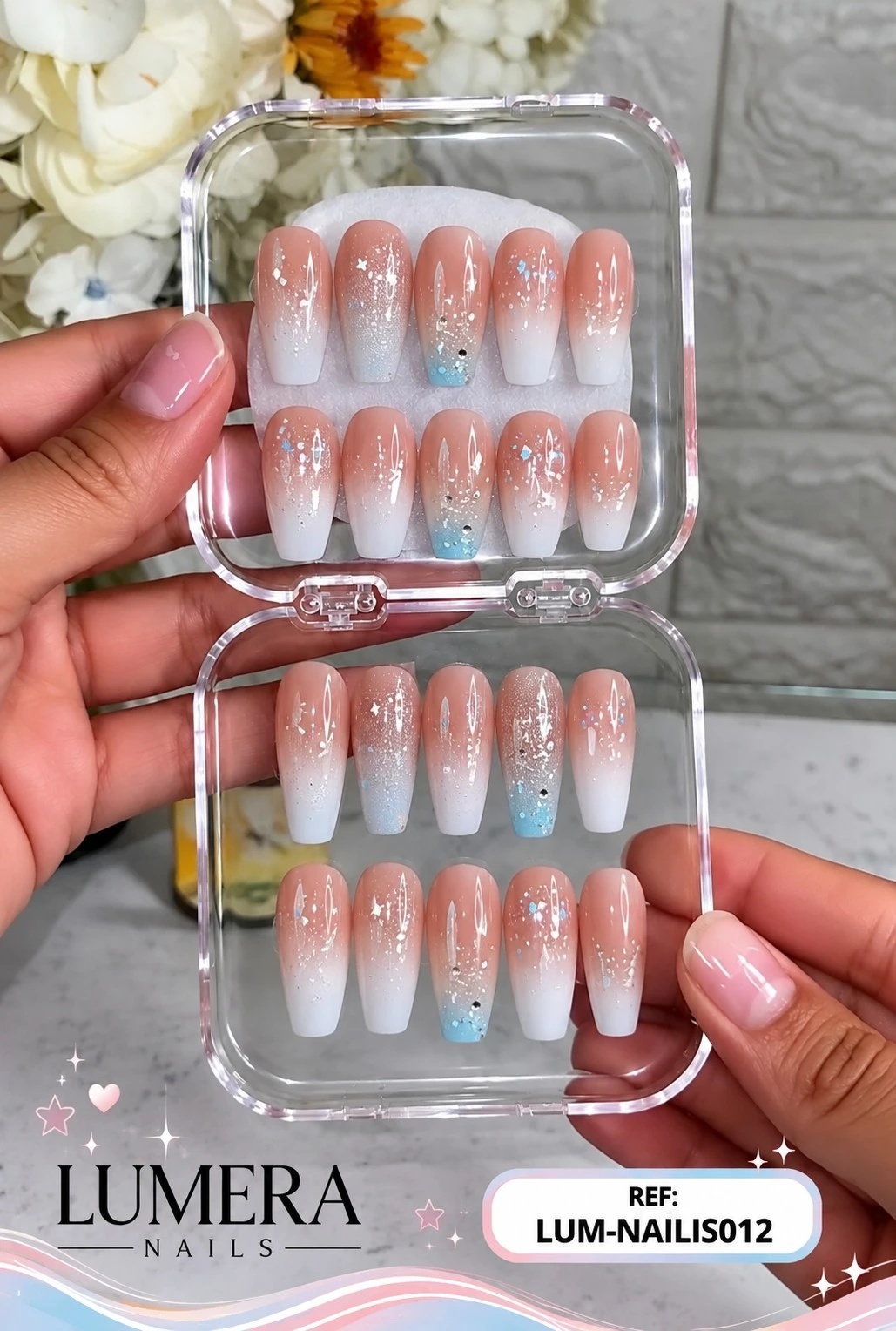 lumera caja de uñas press on referencia lum-nails-012