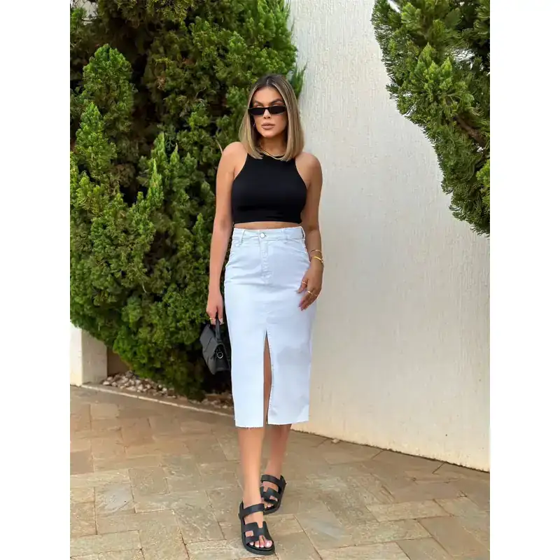 Saia Jeans MIDI  3