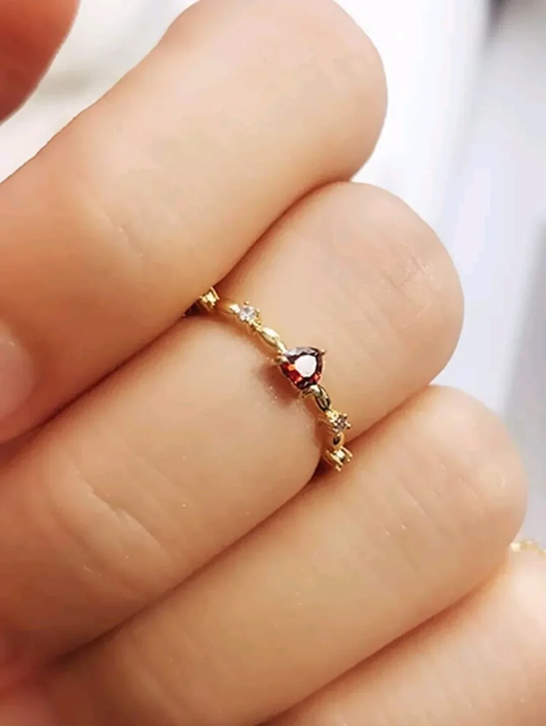 Anillo elegante de fantasía fina  3