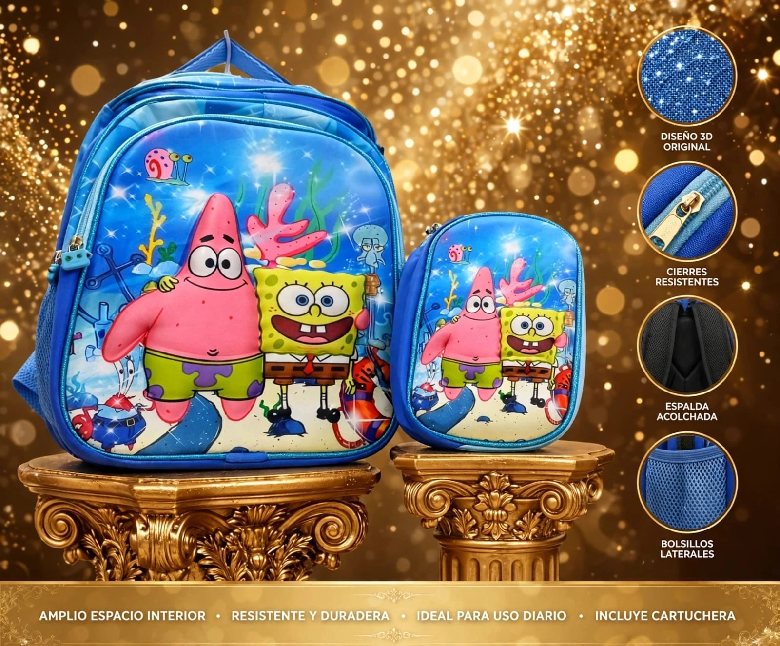 MOCHILA BOB ESPONJA – DISEÑO 3D