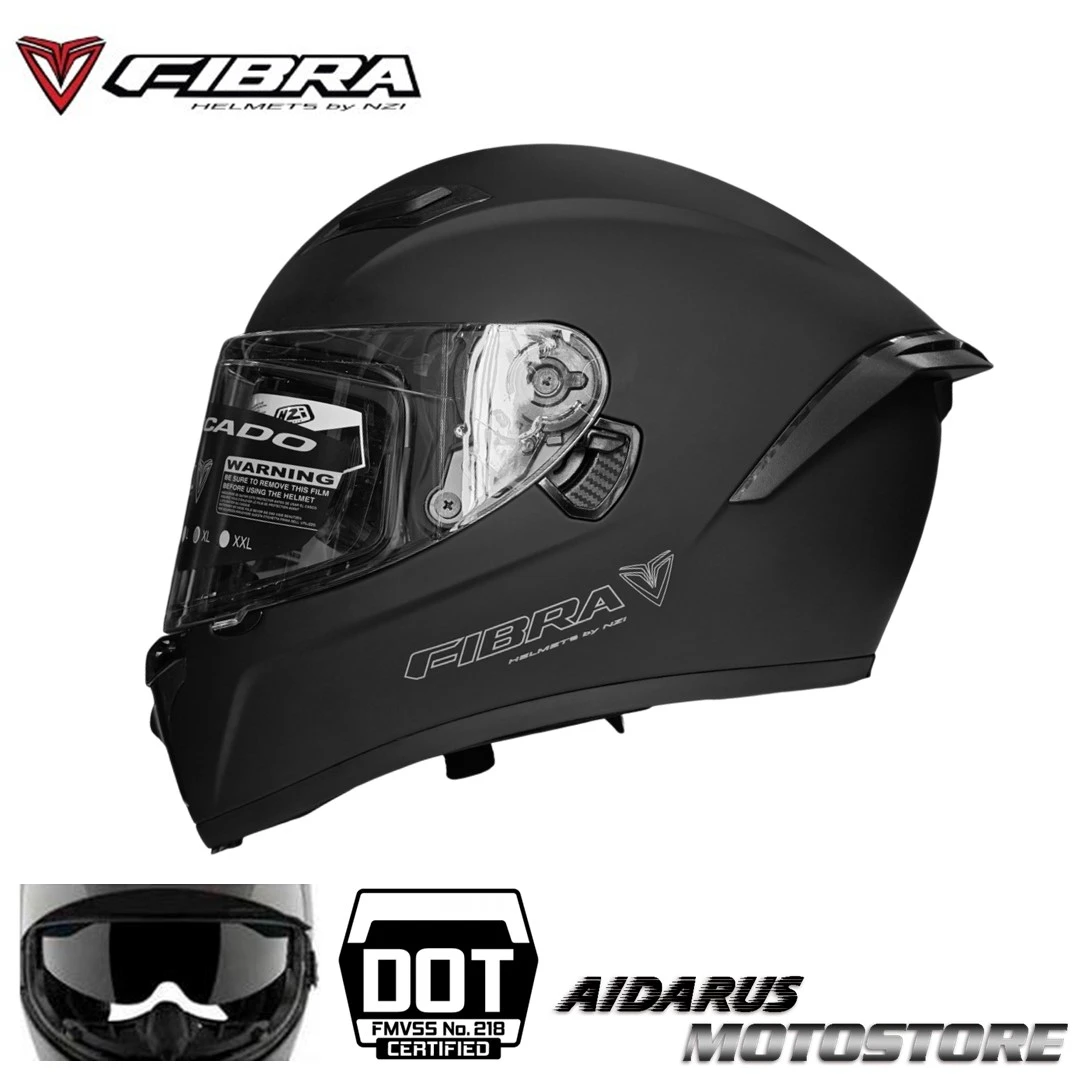 CASCO FIBRA EXA DUO NEGRO MATE