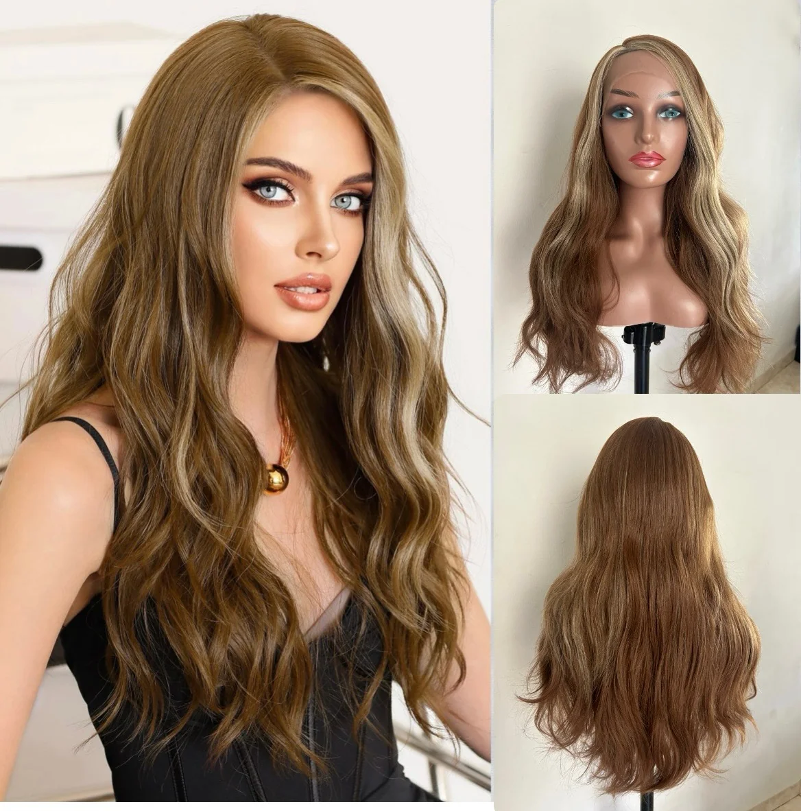 Pelucas destello Rubia y Marron 24” 