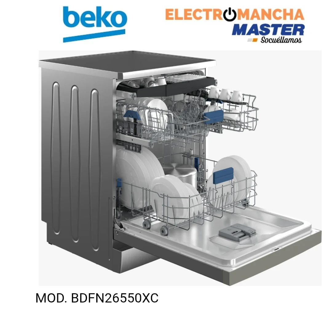 LAVAVAJILLAS BEKO BDFN26550XC B INOX 3 BANDEJA 2