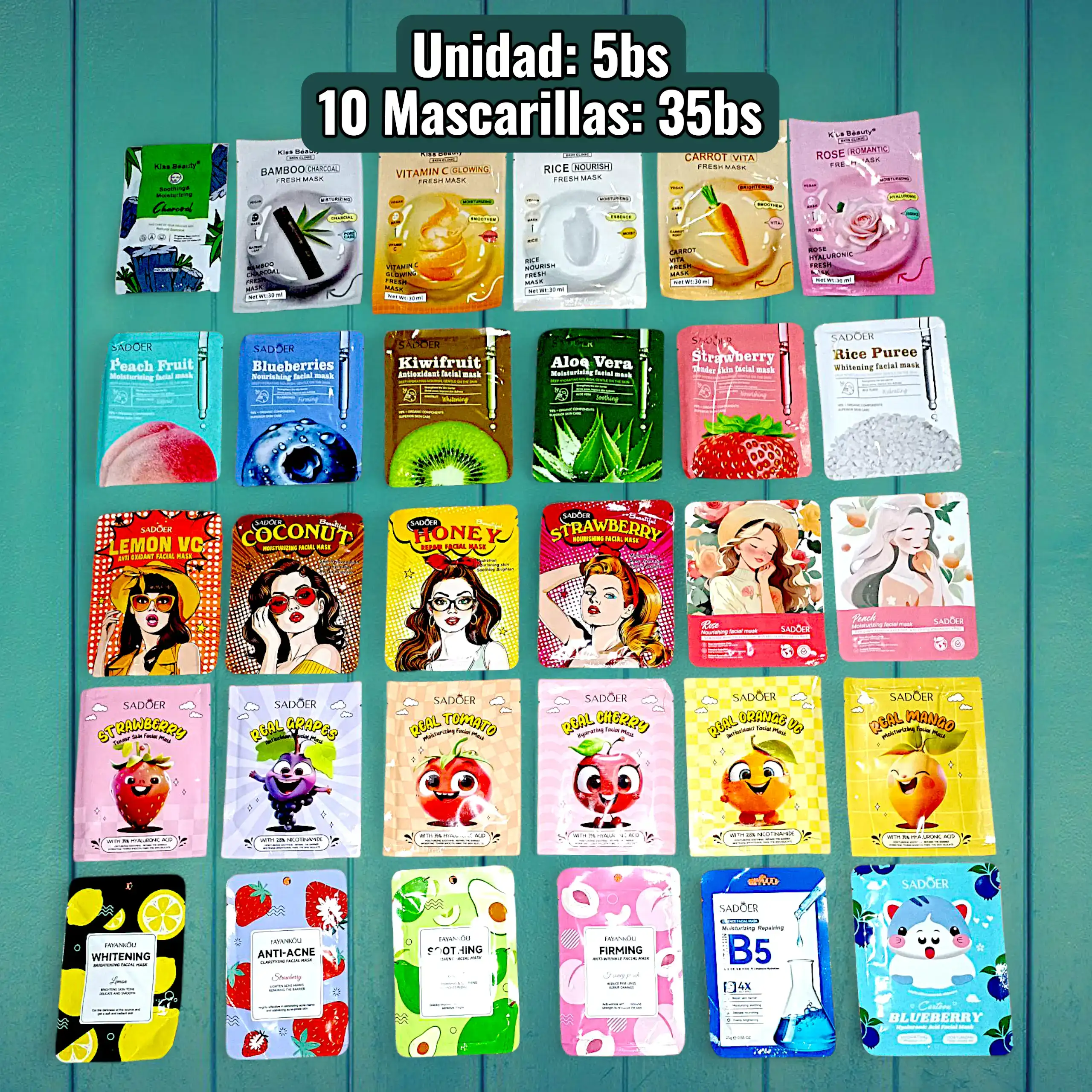 Mascarillas faciales 
