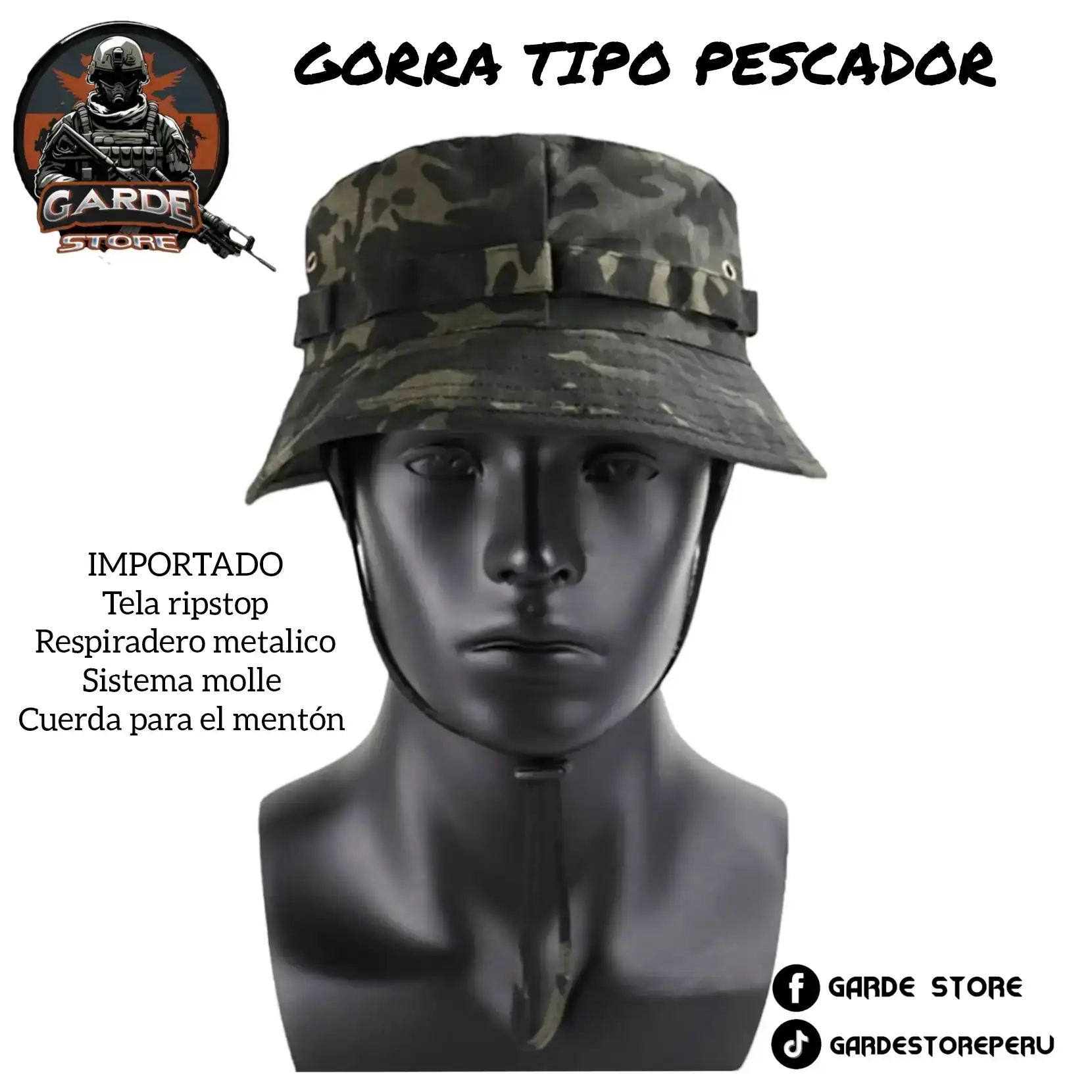 Gorra tipo pescador. 