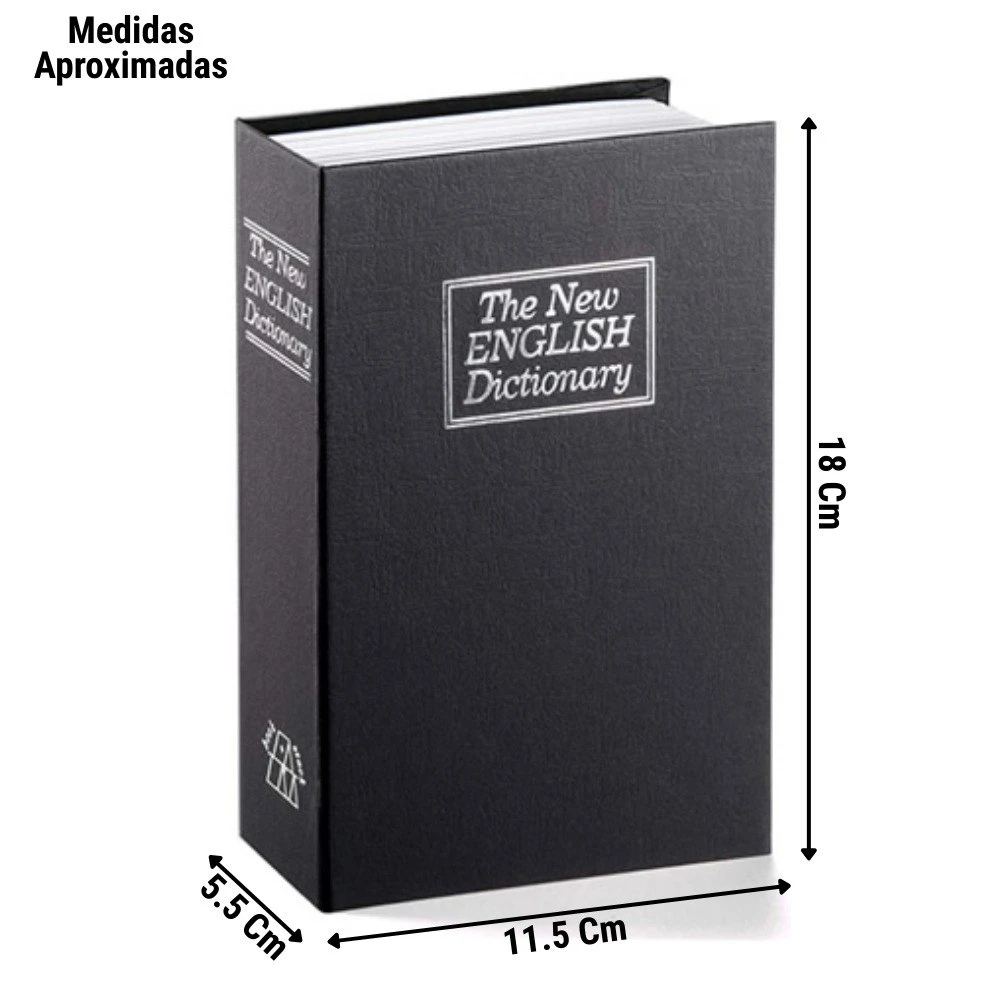 Libro caja fuerte de seguridad con llave  3