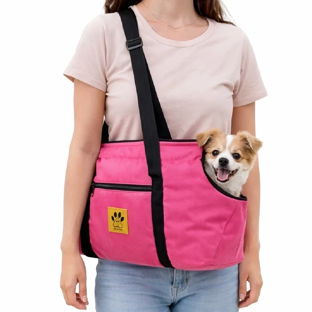 Cartera transportadora rosada talla M