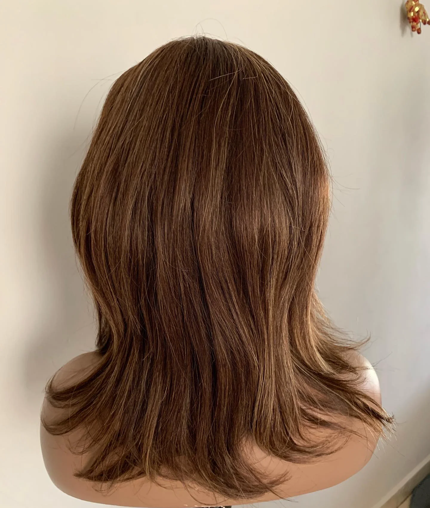 Peluca media cabeza con highlight 14” 4