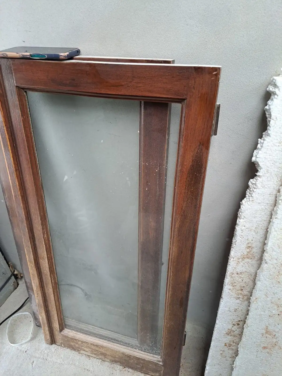 Ventana de cedro completa con persiana de madera 1.15 x 1.15 2