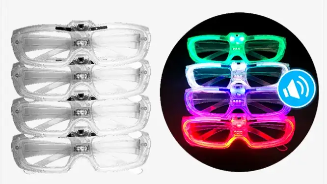 Anteojo luminoso acrilico hilo led audiorítmico 3