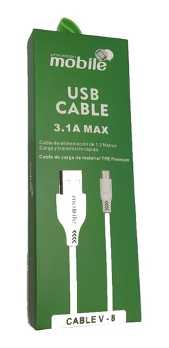 CABLE USB A V8 CAJA VERDE