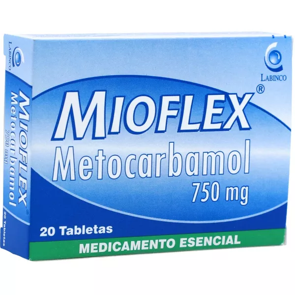 Mioflex matocarbamol 750mg displey x20 tabletas