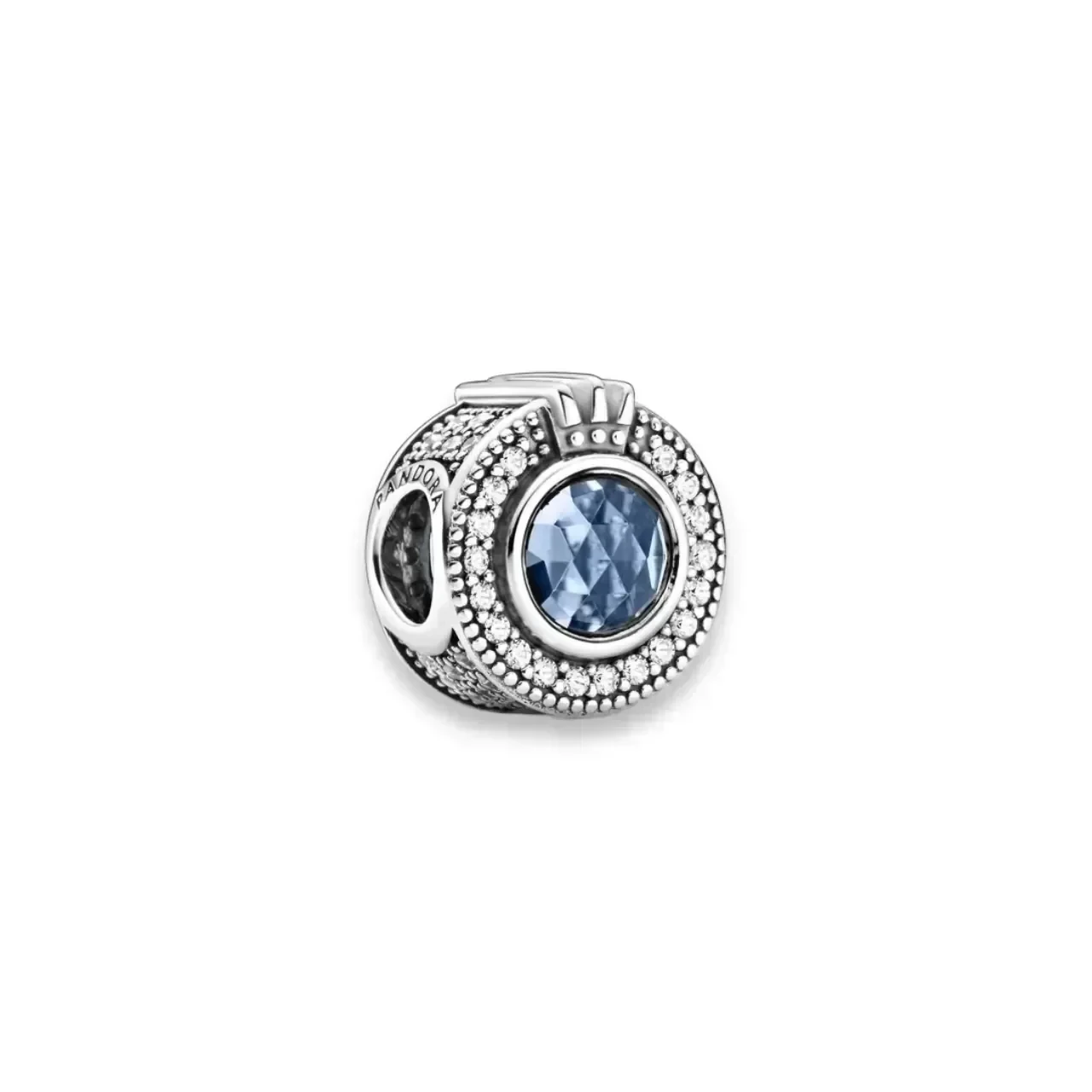 Charm Corona Azul Brillante 