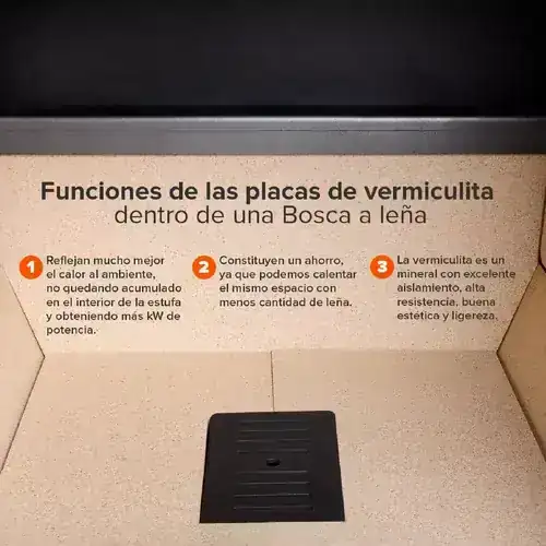 Estufa a leña 10600W Limit 380 negro Bosca 4
