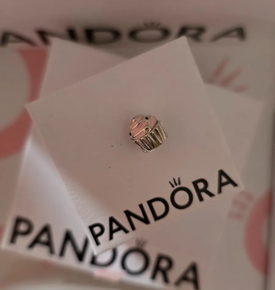 Pandora Cupcake pink enamel charm