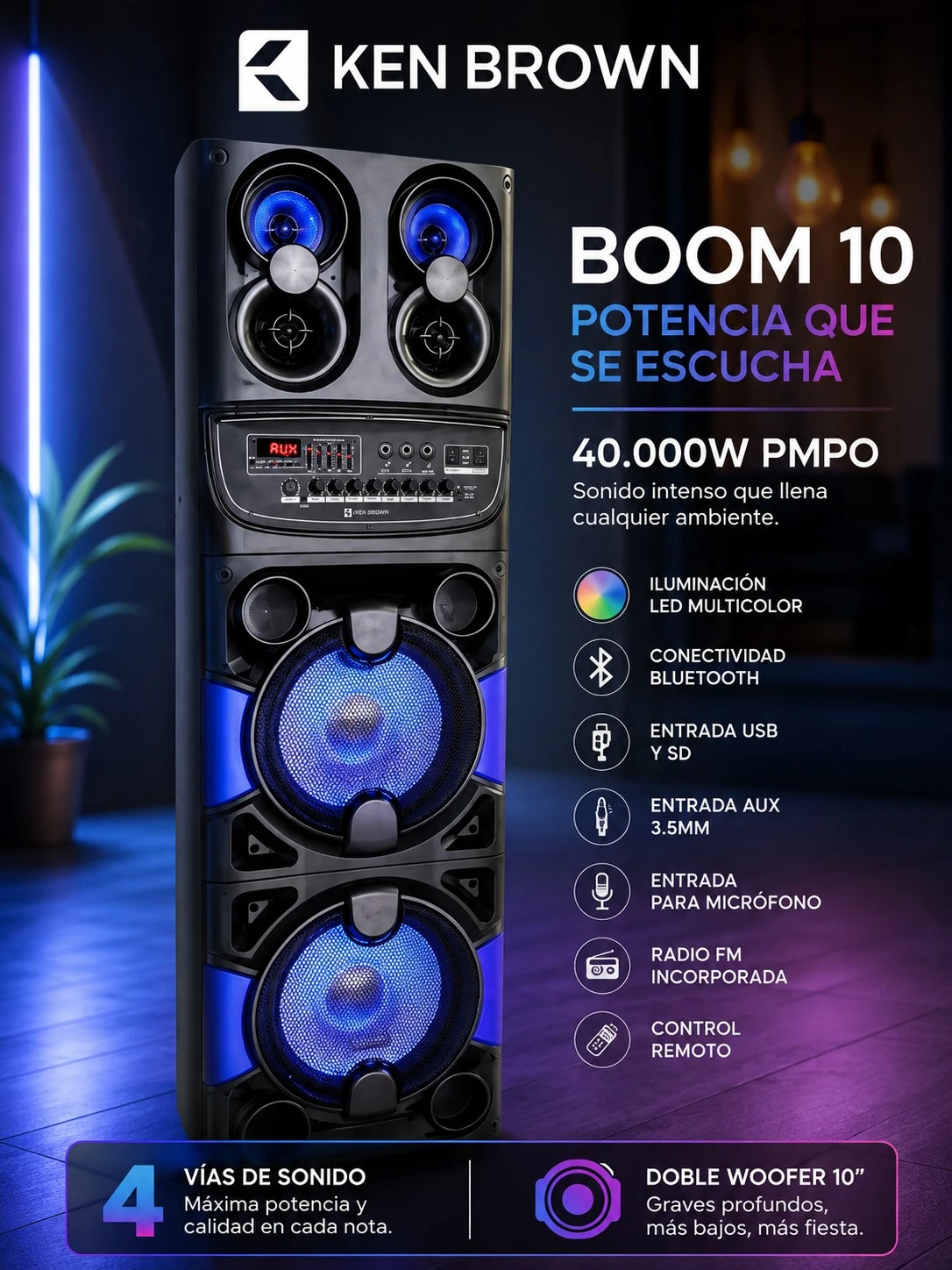 Parlante Boom10 Ken Brown