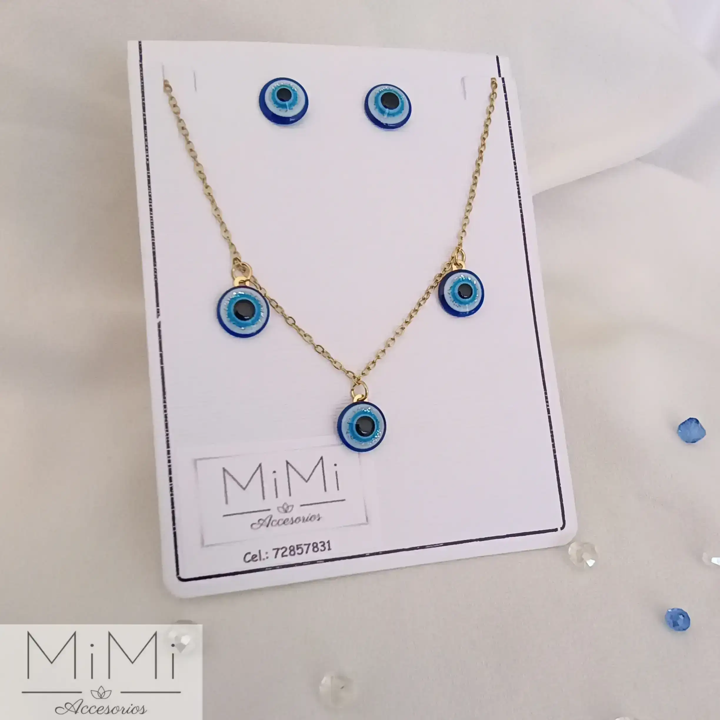 Conjunto ojo turco triple rn acero inoxidable 