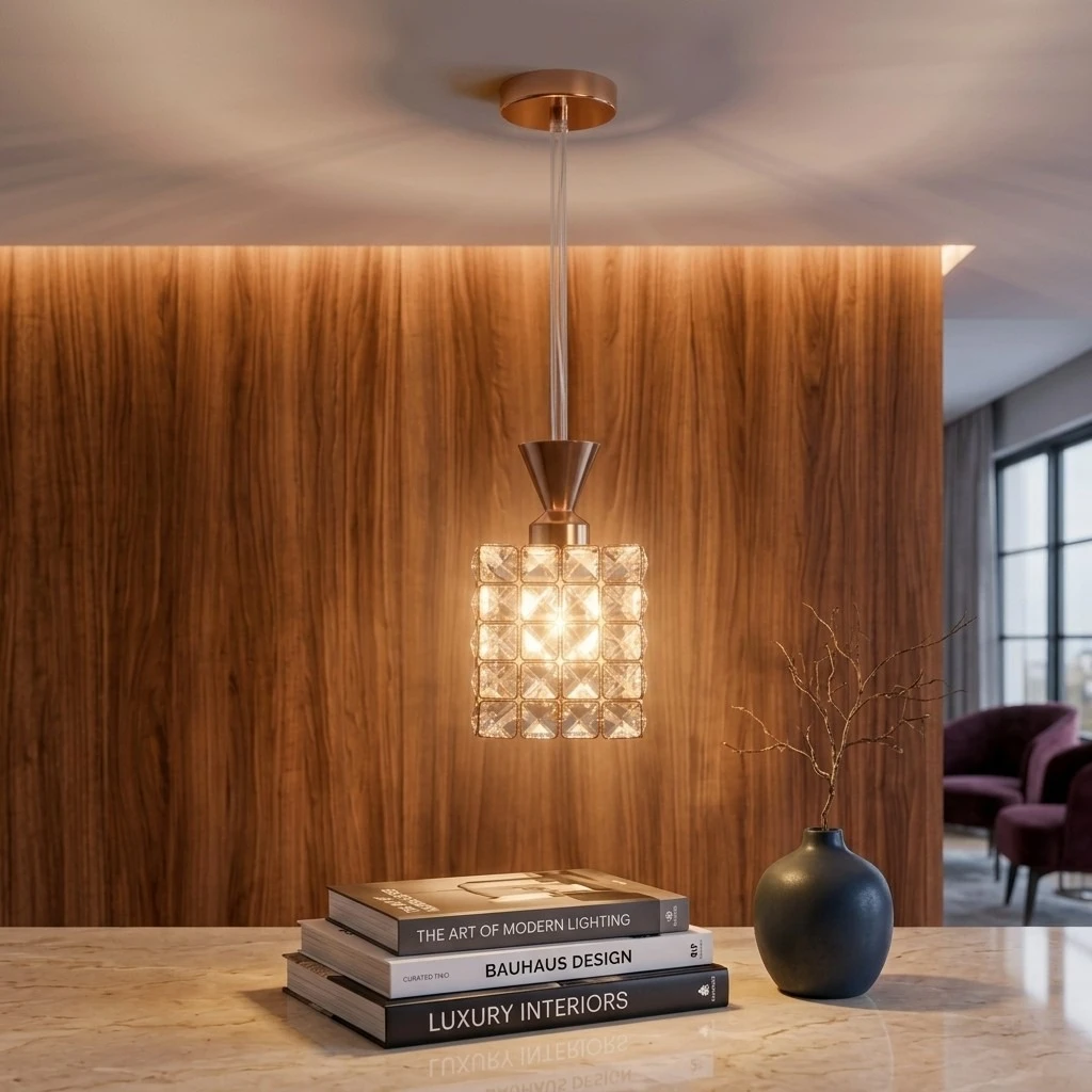 LAMPARA COLGANTE CRISTAL ST-770 1L E27 2