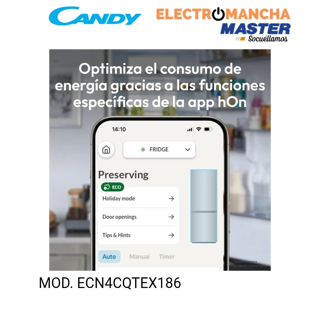 FRIGO COMBI CANDY ECN4CQTEX186 INOX NF E 9