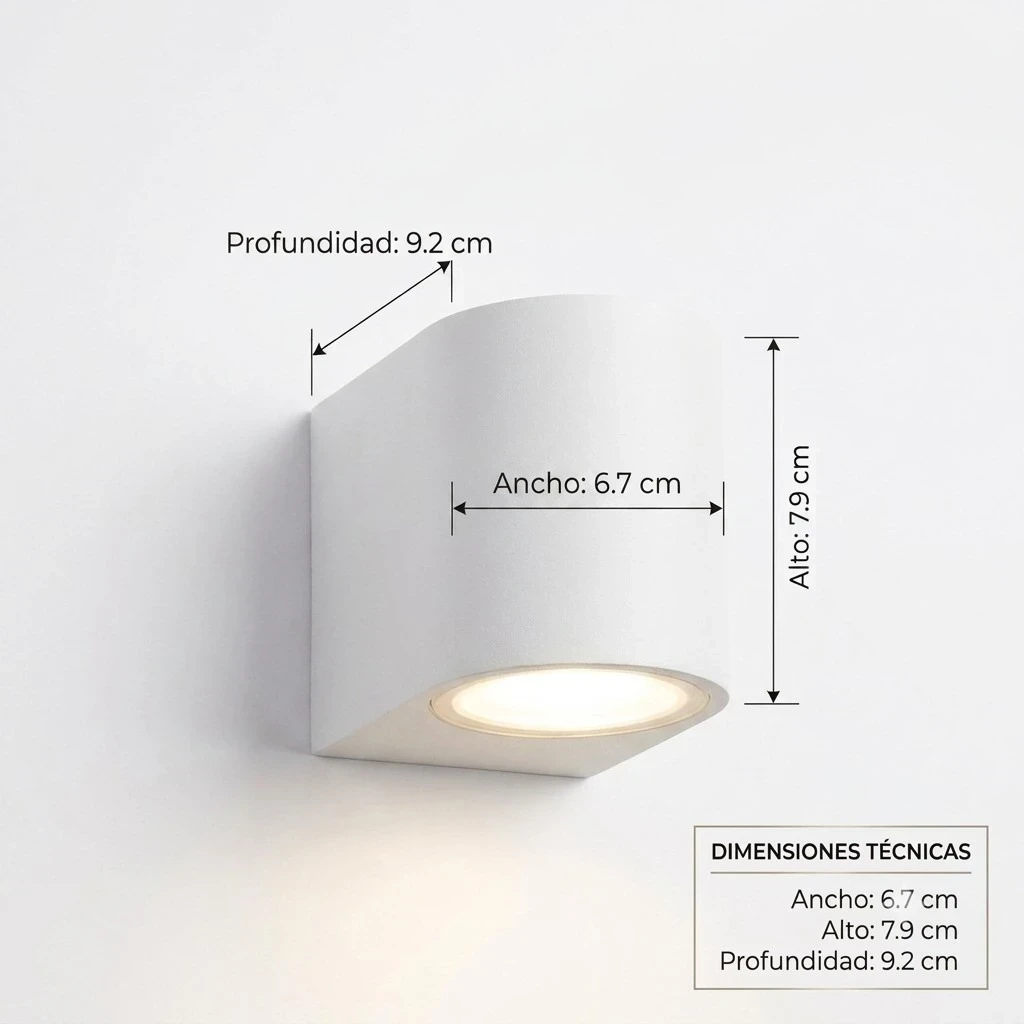 APLIQUE PARED BLANCO ENSI IP65 1L GU10 6