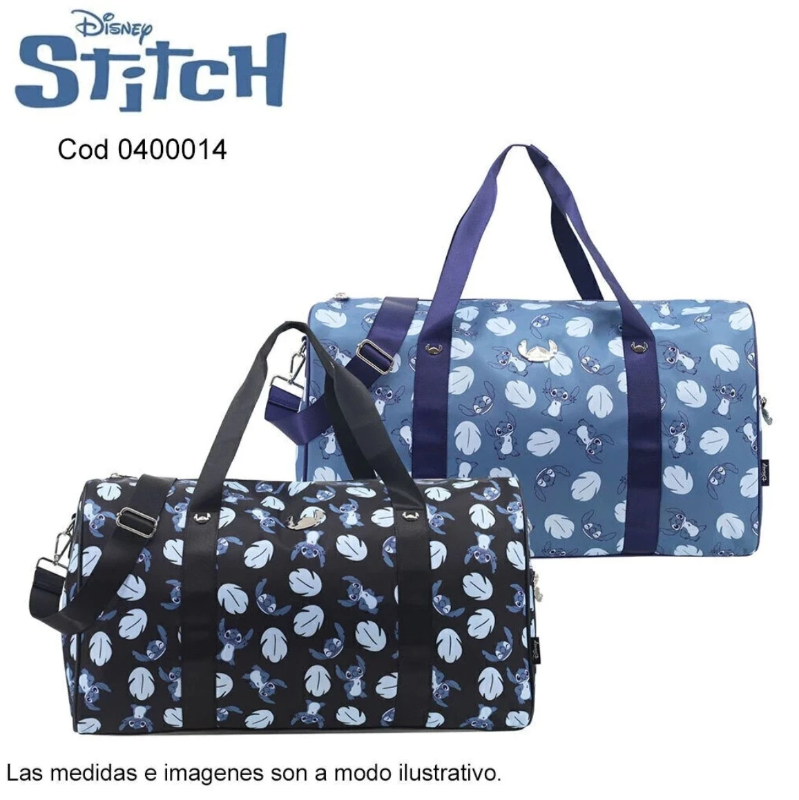 BOLSO DISNEY STITCH CELESTE y NEGRO 0400014