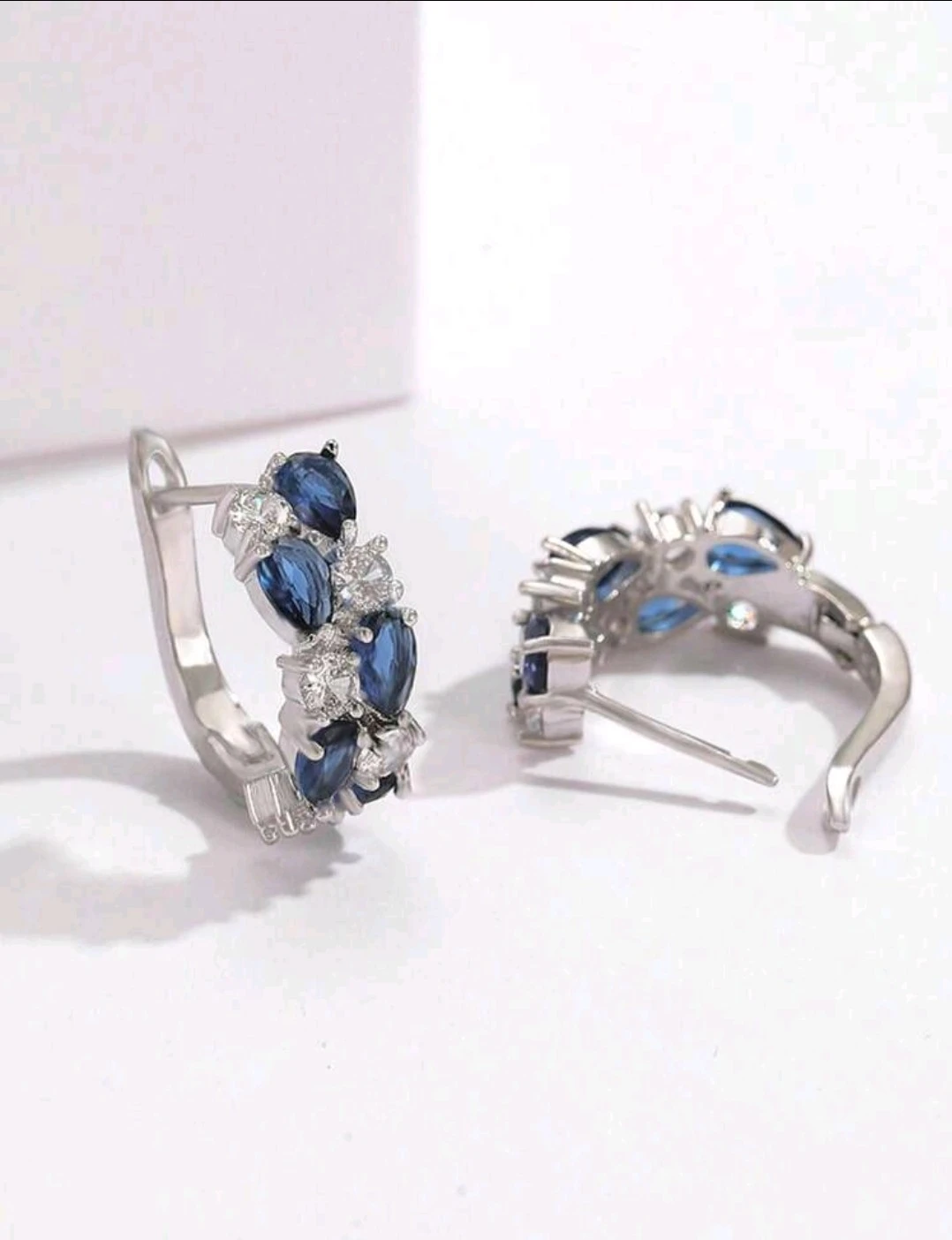 Argollas de zirconia en enchape de plata 3