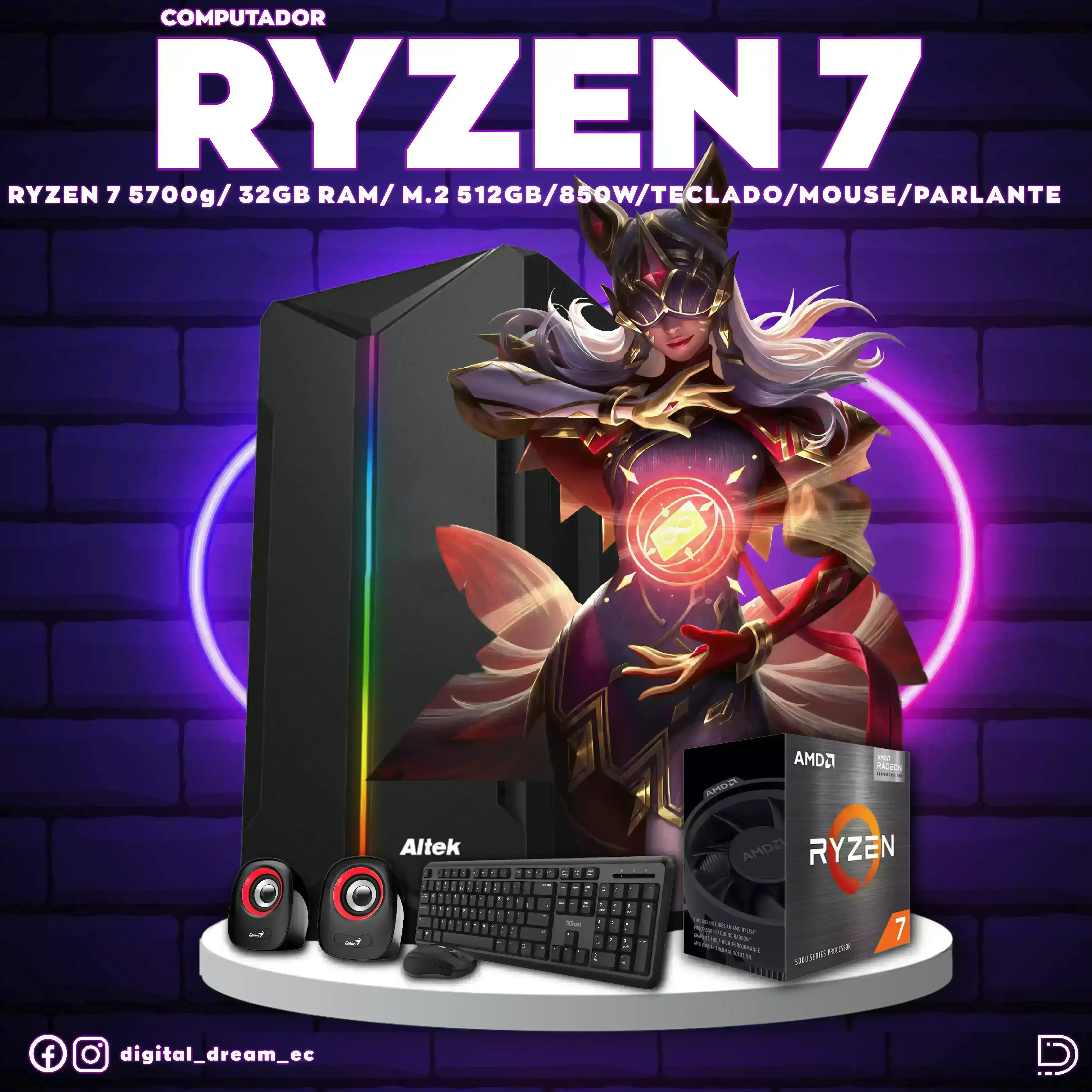 RYZEN 7 5700G 32GB RAM