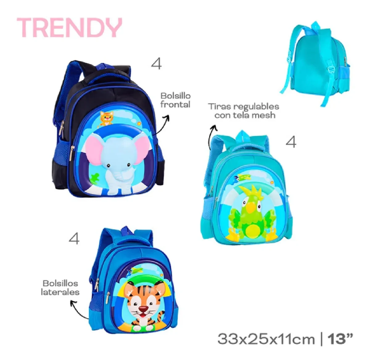 MOCHILA INFANTIL TRENDY 53662