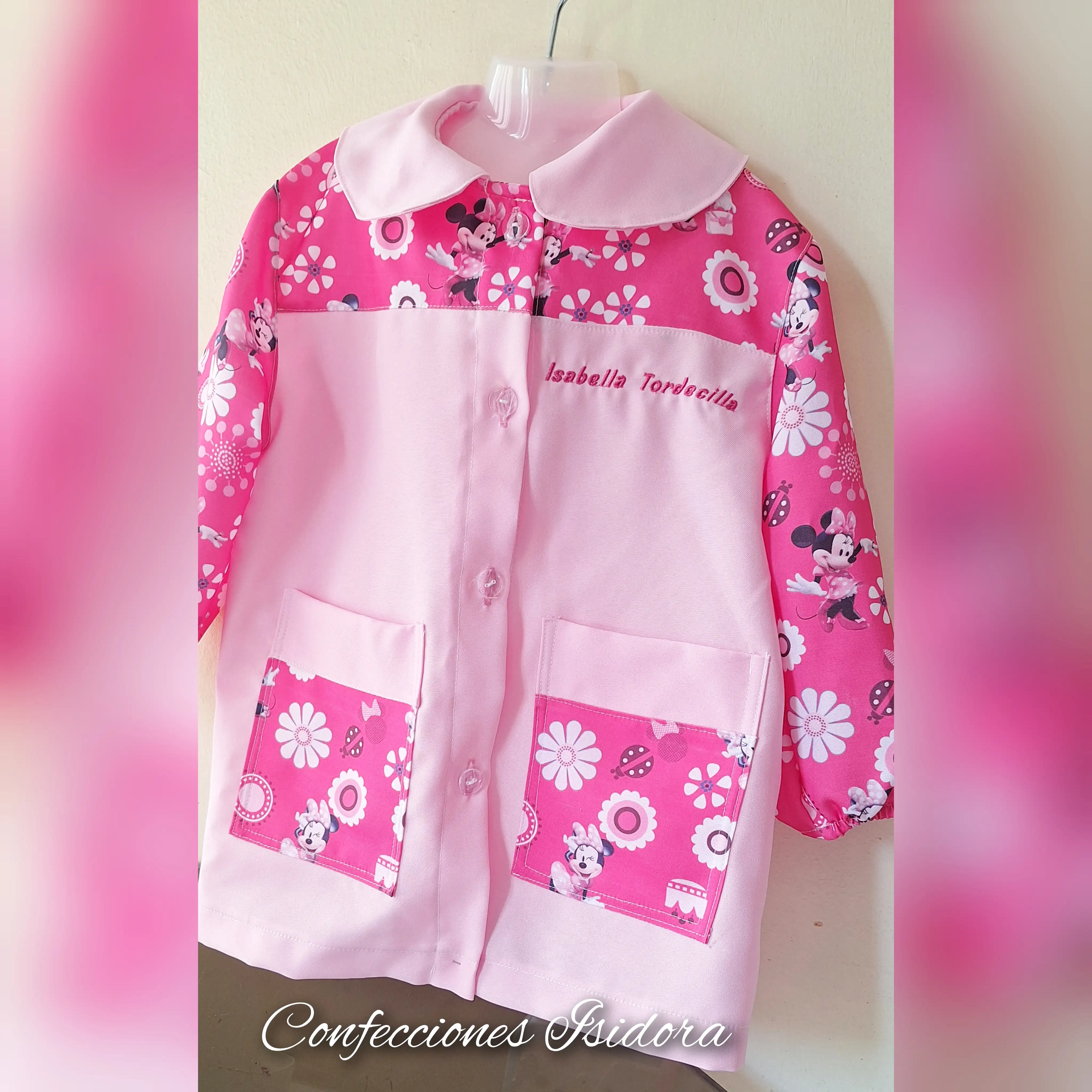 Delantal minnie , rosado 2