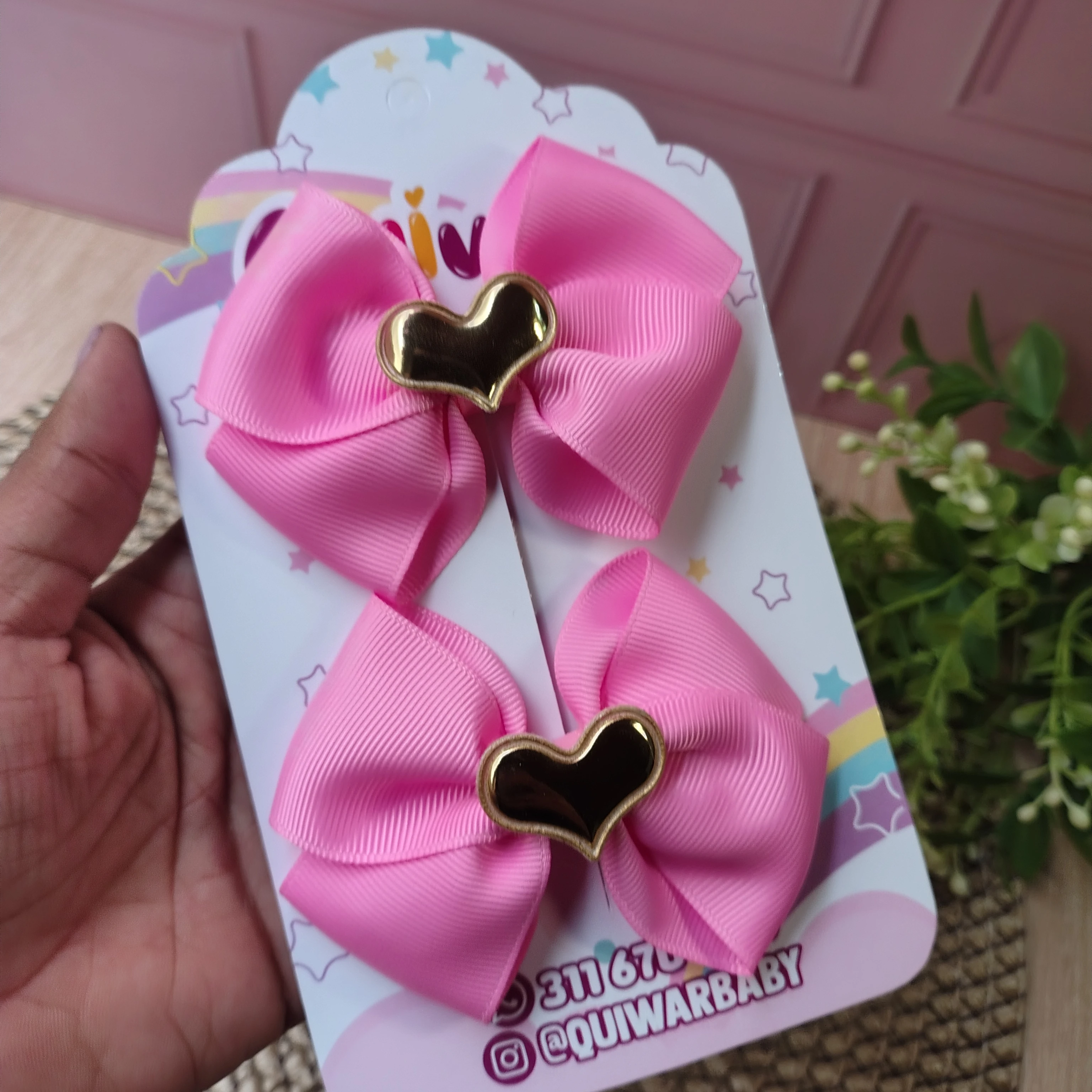 Set niña unicornio rosado con corazones 3
