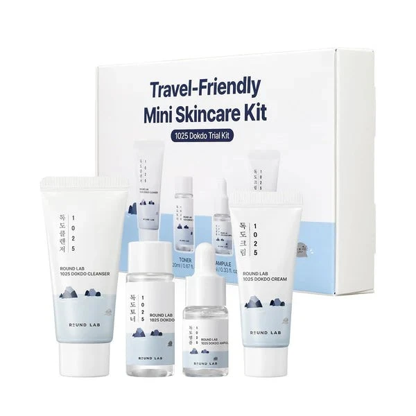 [ROUND LAB] 1025 DOKDO TRIAL KIT(CLEANSER 30ML+TONER 20ML+AMPOULE 10ML+CREAM 20ML)