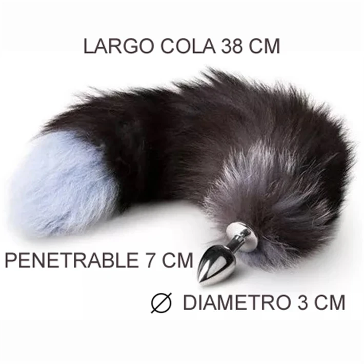 Plug anal metalico con cola de Zorro