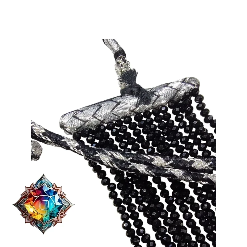 Espectacular collar de espinela facetada de 15 líneas 2